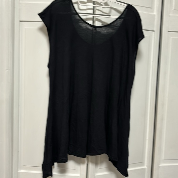 Wild fox Swim “I need a vacation” tee/swim cover-up, black, labeled 2 (2X) NWT - Picture 7 of 8